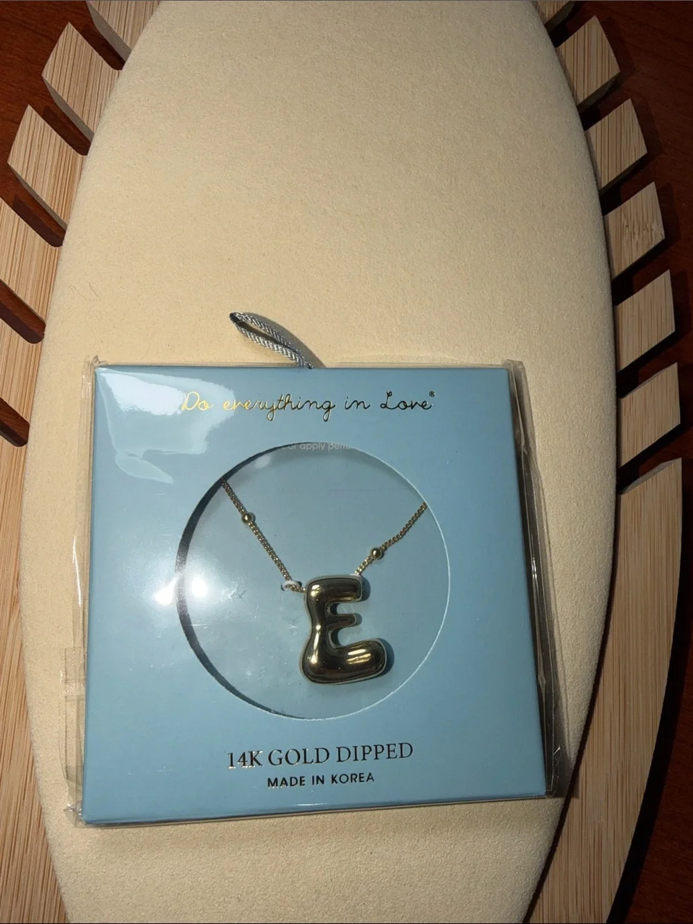 14K Gold Dipped 'E' Letter Necklace